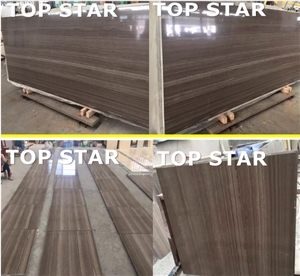 China Wholesaler Dark Brown Color Brown Wooden Marble Quarry Owner