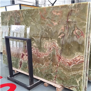 Hot Sale Light Color Green Onyx Marble Slab Price