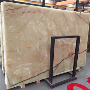 Natural Cheapest Iran Onyx Stone Light Green Onyx Cut to Size