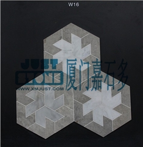 Mosaic,Waterjet,Diamond,Geometric,Wavy Line,Hexagonal,Speical,Animal,Honed,Polished,Natural,Stone,Mosaic Tile for Hotel,Kitchen,Bathroom Decoration,Grey Stone,Beige Stone,