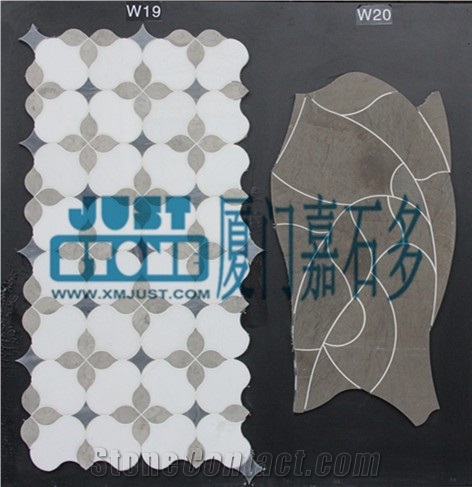 Mosaic,Waterjet,Diamond,Geometric,Wavy Line,Hexagonal,Speical,Animal,Honed,Polished,Natural,Stone,Mosaic Tile for Hotel,Kitchen,Bathroom Decoration,Grey Stone,Beige Stone,