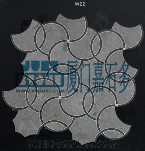 Mosaic,Waterjet,Diamond,Geometric,Wavy Line,Hexagonal,Speical,Animal,Honed,Polished,Natural,Stone,Mosaic Tile for Hotel,Kitchen,Bathroom Decoration,Grey Stone,Beige Stone