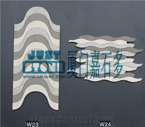 Mosaic,Waterjet,Diamond,Geometric,Wavy Line,Hexagonal,Speical,Animal,Honed,Polished,Natural,Stone,Mosaic Tile for Hotel,Kitchen,Bathroom Decoration,Grey Stone,Beige Stone