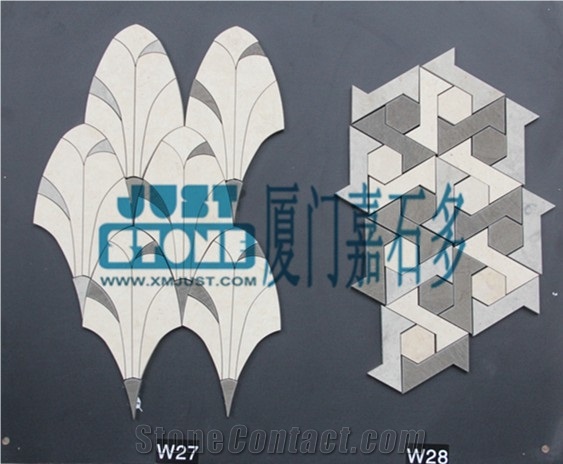 Mosaic,Waterjet,Diamond,Geometric,Wavy Line,Hexagonal,Speical,Animal,Honed,Polished,Natural,Stone,Mosaic Tile for Hotel,Kitchen,Bathroom Decoration,Grey Stone,Beige Stone