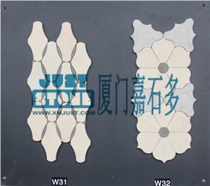 Mosaic,Waterjet,Diamond,Geometric,Wavy Line,Hexagonal,Speical,Animal,Honed,Polished,Natural,Stone,Mosaic Tile for Hotel,Kitchen,Bathroom Decoration,Grey Stone,Beige Stone