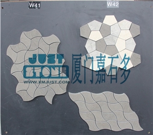 Mosaic,Waterjet,Diamond,Geometric,Wavy Line,Hexagonal,Speical,Animal,Honed,Polished,Natural,Stone,Mosaic Tile for Hotel,Kitchen,Bathroom Decoration,Grey Stone,Beige Stone