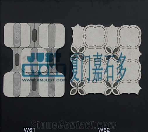 Mosaic,Waterjet,Diamond,Geometric,Wavy Line,Hexagonal,Speical,Animal,Honed,Polished,Natural,Stone,Mosaic Tile for Hotel,Kitchen,Bathroom Decoration,Grey Stone,Beige Stone