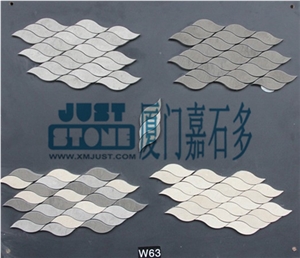 Mosaic,Waterjet,Diamond,Geometric,Wavy Line,Hexagonal,Speical,Animal,Honed,Polished,Natural,Stone,Mosaic Tile for Hotel,Kitchen,Bathroom Decoration,Grey Stone,Beige Stone