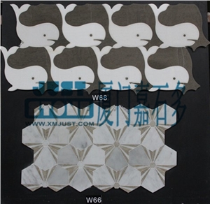 Mosaic,Waterjet,Diamond,Geometric,Wavy Line,Hexagonal,Speical,Animal,Honed,Polished,Natural,Stone,Mosaic Tile for Hotel,Kitchen,Bathroom Decoration,Grey Stone,Beige Stone