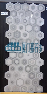 Mosaic,Waterjet,Diamond,Geometric,Wavy Line,Hexagonal,Speical,Animal,Honed,Polished,Natural,Stone,Mosaic Tile for Hotel,Kitchen,Bathroom Decoration,Grey Stone,Beige Stone