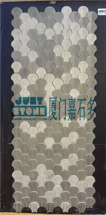 Mosaic,Waterjet,Diamond,Geometric,Wavy Line,Hexagonal,Speical,Animal,Honed,Polished,Natural,Stone,Mosaic Tile for Hotel,Kitchen,Bathroom Decoration,Grey Stone,Beige Stone