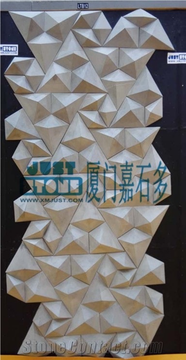 Mosaic,Waterjet,Diamond,Geometric,Wavy Line,Hexagonal,Speical,Animal,Honed,Polished,Natural,Stone,Mosaic Tile for Hotel,Kitchen,Bathroom Decoration,Grey Stone,Beige Stone