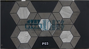 Mosaic,Waterjet,Diamond,Geometric,Wavy Line,Hexagonal,Speical,Animal,Honed,Polished,Natural,Stone,Mosaic Tile for Hotel,Kitchen,Bathroom Decoration,Grey Stone,Beige Stone