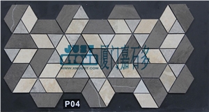 Mosaic,Waterjet,Diamond,Geometric,Wavy Line,Hexagonal,Speical,Animal,Honed,Polished,Natural,Stone,Mosaic Tile for Hotel,Kitchen,Bathroom Decoration,Grey Stone,Beige Stone