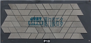 Mosaic,Waterjet,Diamond,Geometric,Wavy Line,Hexagonal,Speical,Animal,Honed,Polished,Natural,Stone,Mosaic Tile for Hotel,Kitchen,Bathroom Decoration,Grey Stone,Beige Stone