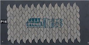 Mosaic,Waterjet,Diamond,Geometric,Wavy Line,Hexagonal,Speical,Animal,Honed,Polished,Natural,Stone,Mosaic Tile for Hotel,Kitchen,Bathroom Decoration,Grey Stone,Beige Stone
