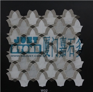 Mosaic,Waterjet,Diamond,Geometric,Wavy Line,Hexagonal,Speical,Honed,Polished,Natural,Stone,Mosaic Tile for Hotel,Kitchen,Bathroom Decoration,Grey Stone,Beige Stone,