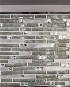 Chinese Grey Glass Mosaic for Wall,Floor,Bathroom,Interior, Background,Decoration Tiles Mixed Glass Crystal & Metal Mosaic Chinese Grey Glass Mosaic for Wall,Floor,Bathroom,Interior, Background,Decoration Tiles Mixed Glass Crystal & Metal Mosaic
