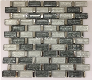 Glass Mix Metal Mosaic Tiles,Composited Mosaic White/Silverbrown/Coffee/Pink/Purple/Lilac,For Bath and Kitchen Wall Cover and Interior Decor from China Glass Mix Metal Mosaic Tiles,Composited Mosaic White/Silverbrown/Coffee/Pink/Purple/Lilac,For Bath and Kitchen Wall Cover and Interior Decor from China