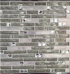 New Design Black/Gold/Silver Glass Mosaic