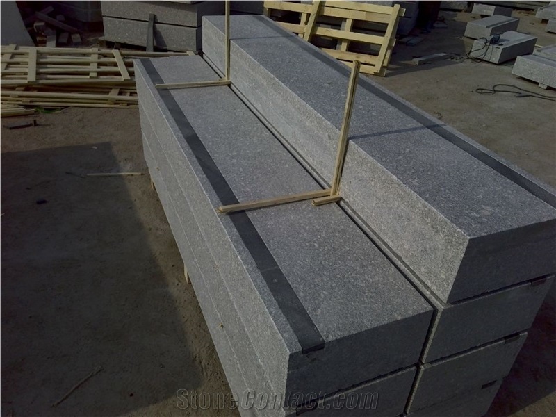 G375 Grey Granite Step with Strip,Step Inlay Strip
