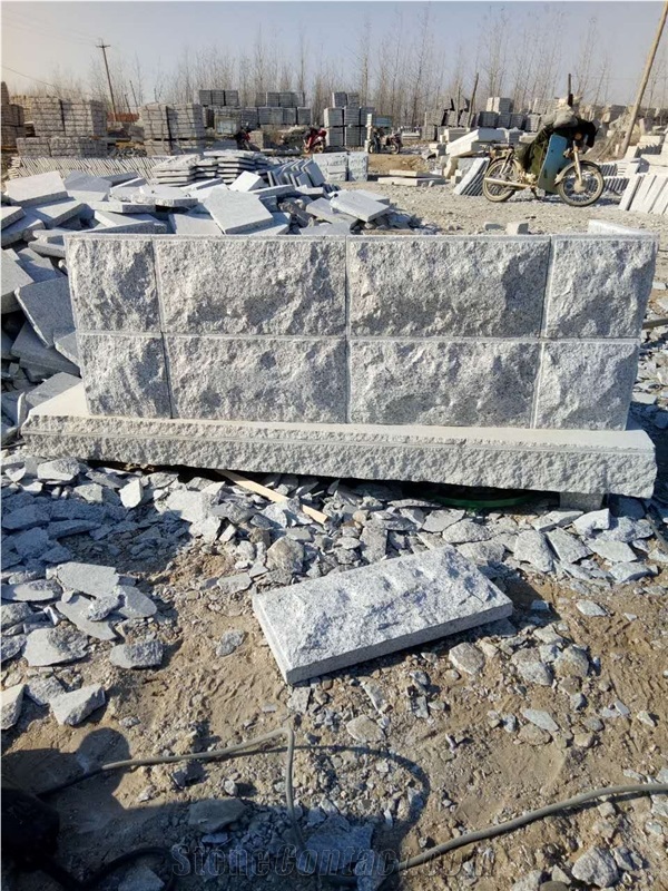 White Granite Wall Cladding Stone,Split Face Mushroom Stone,Facing Stone