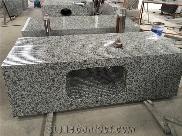 Beta White G439 Granite Tops, Desk Tops, Bench Tops, Chinese Cheap White Granite Countertop,G439 Vanity Top, China Big Flower Granite Top, Grey Granite Countertop,China Bianco Sardo Vanity Top