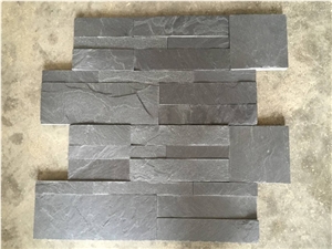 Black Slate Flexible Stone Veneer, Chinese Natural Ledge Stone