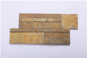 Chinese Popular Cheap Rusty, Brown Cultural Split Face Slate Tile, Culture/Corner/ Ledge Stone Wall Cladding Decor, Exterior Natural Building Stone Wall Garden Decoration
