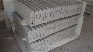 G341 Light Grey Granite Flamed Bevel Edge Kerbstones, Chamfered 5*5cm Curbstones, Granite Road Side Stone, Garden Paving Decoration, Natural Building Stone Curbs, Kerbs Project, Rough-Picked Kerbstone