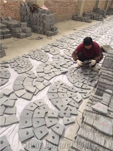 G654 Mesh on Back Cube Stone, China Impala/Padang Dark/Sesame Black Paving Stones for Walkway/Courtyard/Driveway/Garden Road/Exterior Flooring
