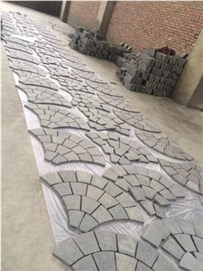 G654 Mesh on Back Cube Stone, China Impala/Padang Dark/Sesame Black Paving Stones for Walkway/Courtyard/Driveway/Garden Road/Exterior Flooring