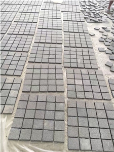 G654 Mesh on Back Cube Stone, China Impala/Padang Dark/Sesame Black Paving Stones for Walkway/Courtyard/Driveway/Garden Road/Exterior Flooring