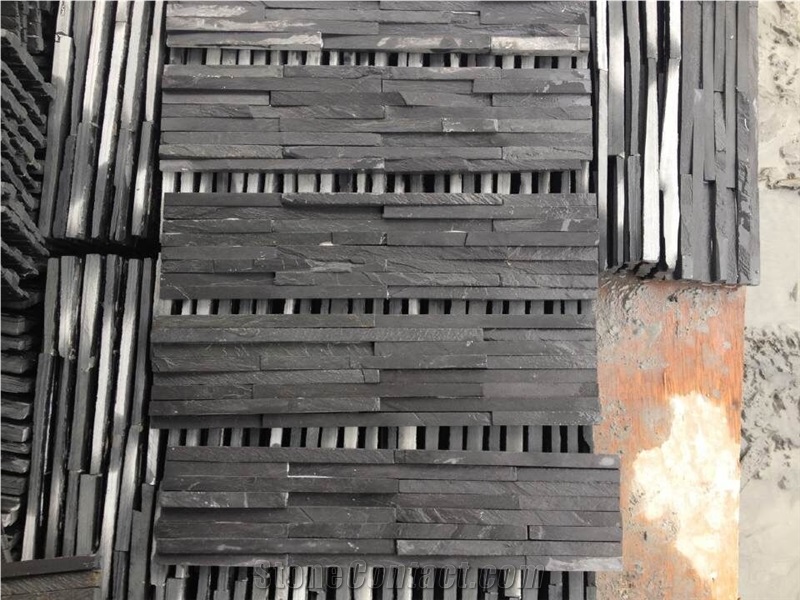 High Quality Black Slate/Cheap Black Slate/Black Slate Culture Stone/Ledge Stone /Wall Cladding Stone/