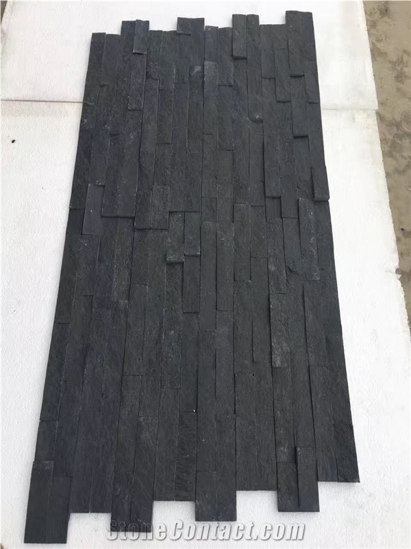 Pure Black Slate/New Material/New Black Slate/Black Slate/Pure Black Panel/Pure Black Walling Cladding/Pure Black Cultured Stone Wall Decor