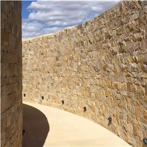 Yellow Natural Stone China Loose Stone /Fieldstone/Loose Strip Stone Veneer/Natural Slate Stacked Stone/ Wall Cladding/Random Loose Cultured Stone Wall Stone