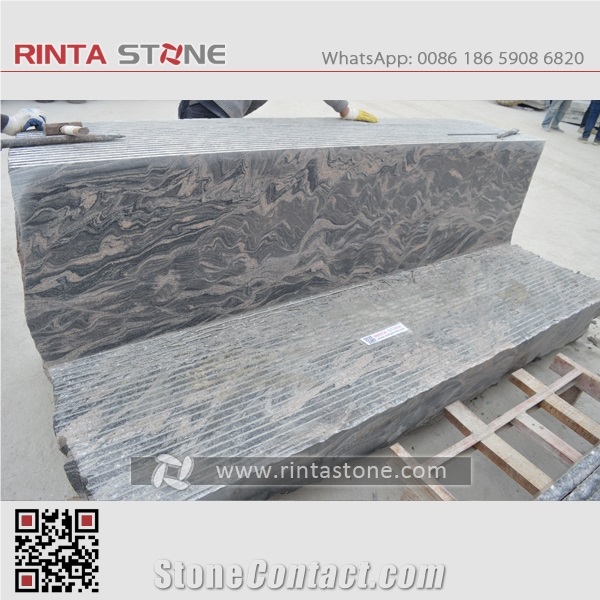 G261 Granite Slabs Tiles Juparana Granite Wave Sand Granite Granite Juparana Grey Pink Granite Waves Pattern Stone
