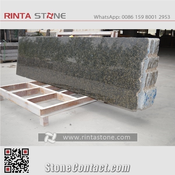 Ubatuba Green Granite Vanity Top with Drop-In Solid Surface Sink