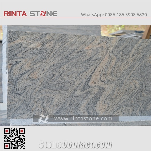 Waves Pattern Granite Slabs Tiles Step Stairs Riser Countertops China Multicolour Wave Sand Granite G261 Granite Juparana Grey Pink Stone
