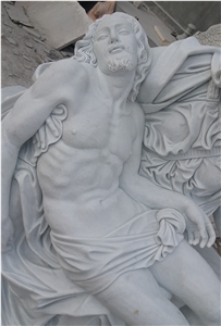 Jesus Statue Church Sculpture White Marble Statue