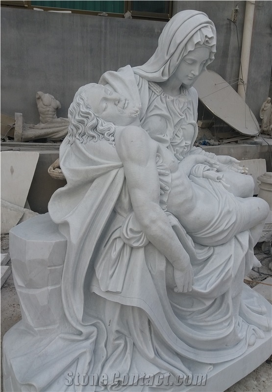 Jesus Statue Church Sculpture White Marble Statue
