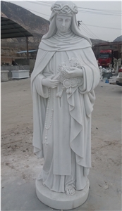 Maria Statue Sculpture White Marble Sculpture Church Statue
