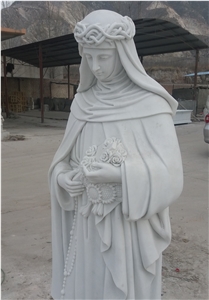 Maria Statue Sculpture White Marble Sculpture Church Statue