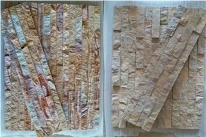 Brown Slate Wall Tiles Cultured Stone Natural Surface