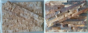 Brown Slate Wall Tiles Cultured Stone Natural Surface