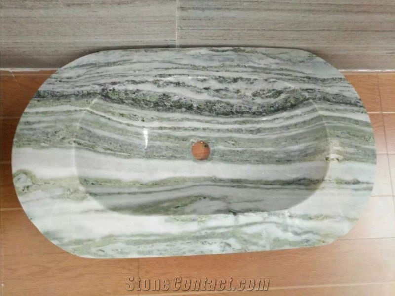 Emerald Green Marble Bathroom Sinks, Wash Bowls