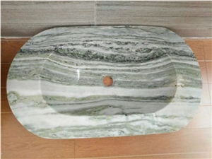 Emerald Green Marble Bathroom Sinks, Wash Bowls