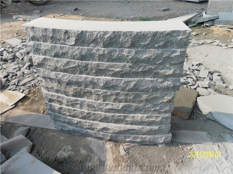 G654 Mushroom Stone,Grey G654 Granite Mushroom Wall,Caldding