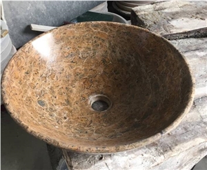 King Flower Brown Wash Basin,Bathroom Sinks