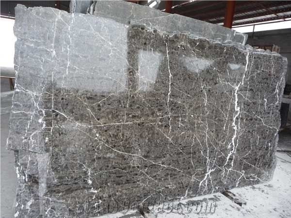 White Veins Hang Grey Marble Tiles, China Grey Marble Floor Covering Tiles